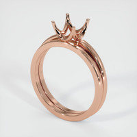 14K Rose Gold Wedding Set Ring Setting Video