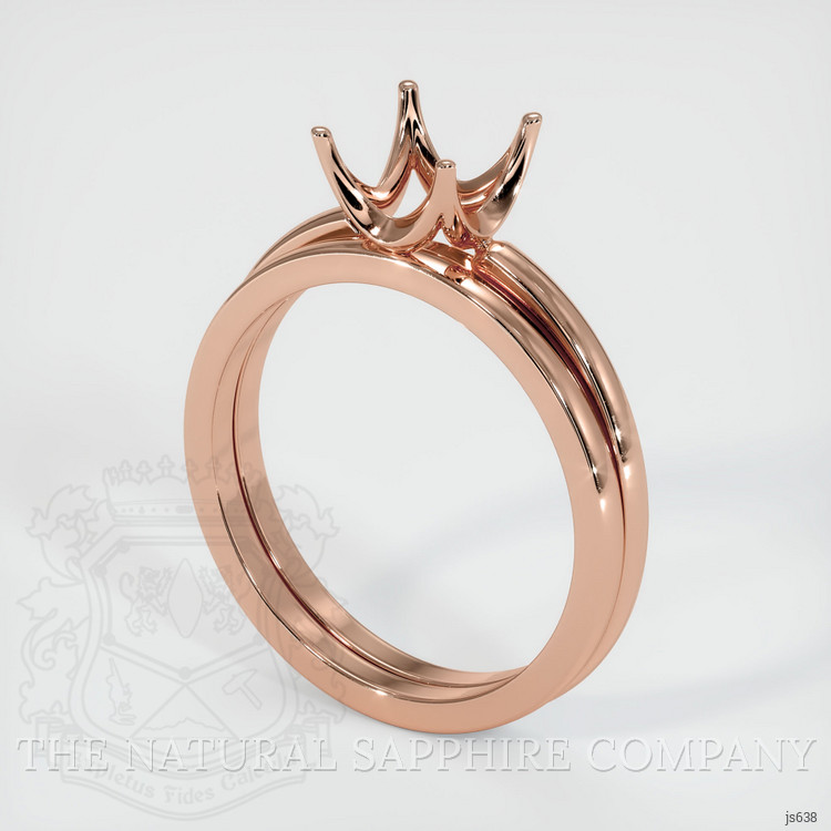 14K Rose Gold Wedding Set Ring Setting