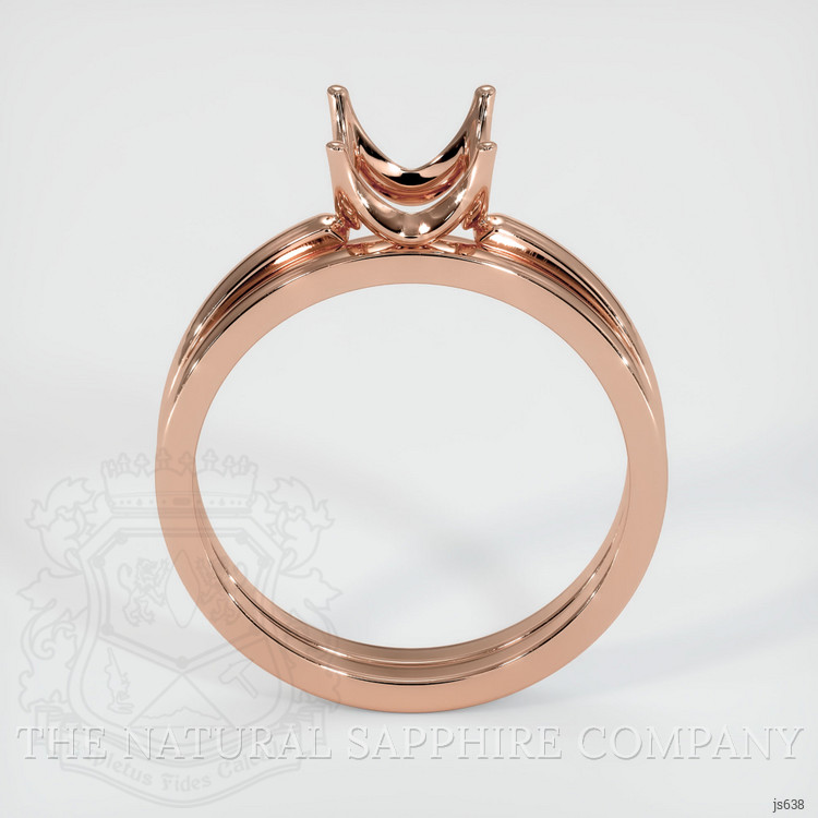 14K Rose Gold Wedding Set Ring Setting