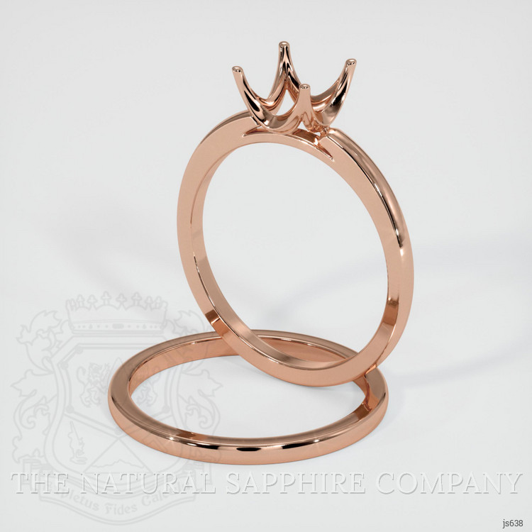 14K Rose Gold Wedding Set Ring Setting