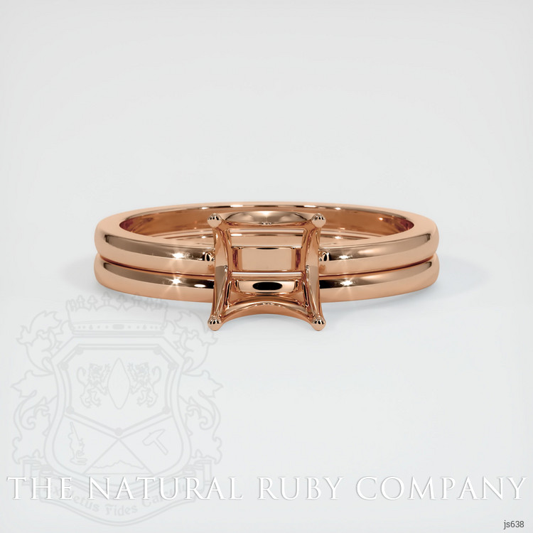 18K Rose Gold Wedding Set Ring Setting