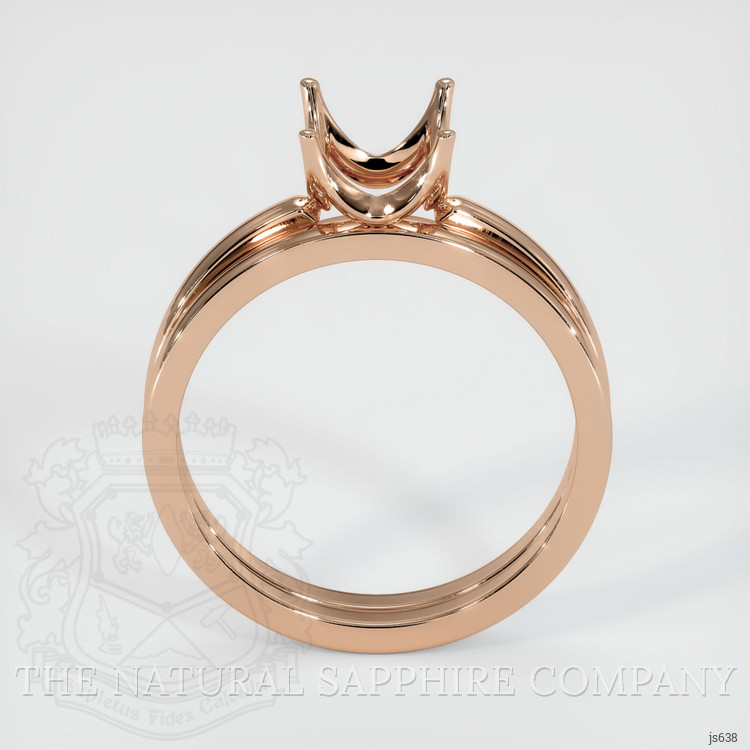 18K Rose Gold Wedding Set Ring Setting