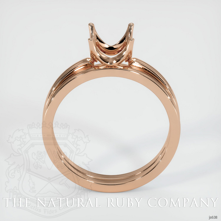 18K Rose Gold Wedding Set Ring Setting