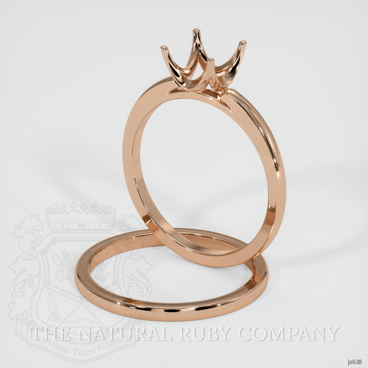 18K Rose Gold Wedding Set Ring Setting