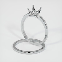 14K White Gold Wedding Set Ring Setting Image