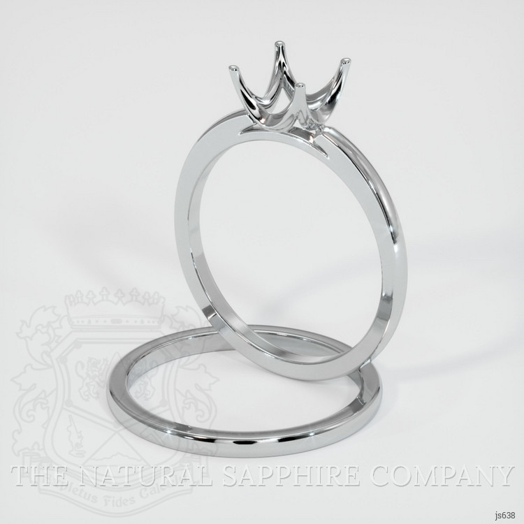 14K White Gold Wedding Set Ring Setting