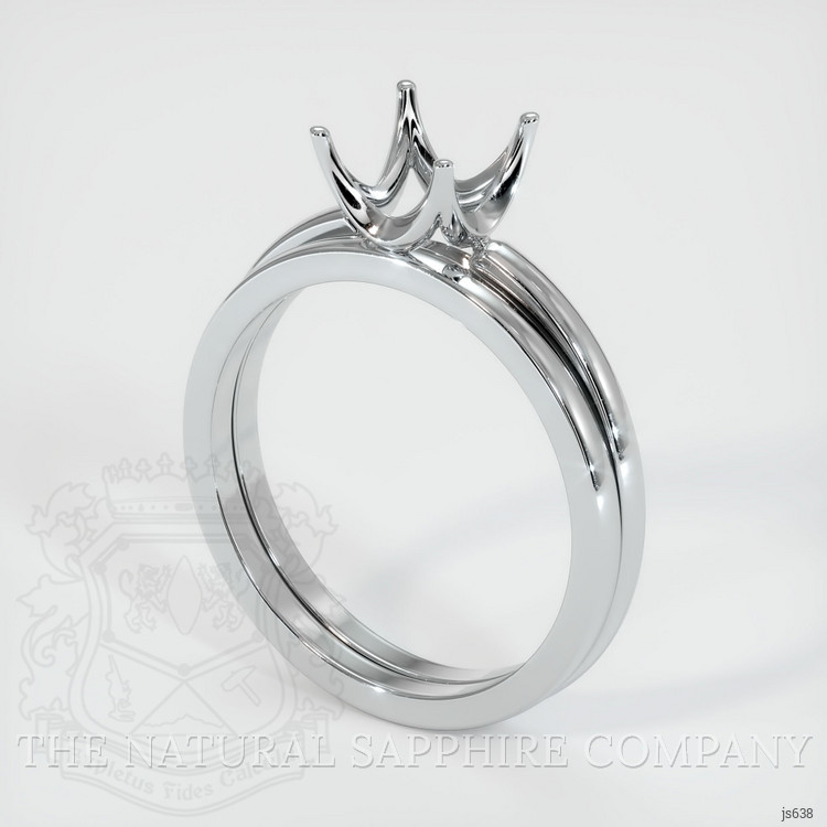 18K White Gold Wedding Set Ring Setting