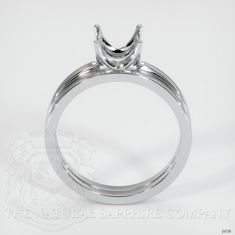 18K White Gold Wedding Set Ring Setting