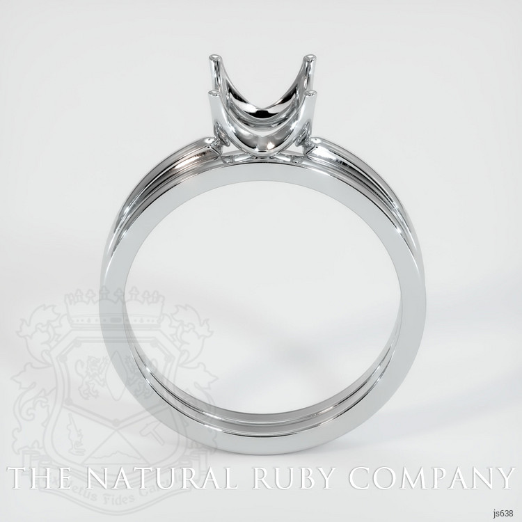 18K White Gold Wedding Set Ring Setting