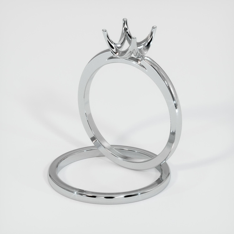 18K White Gold Wedding Set Ring Setting