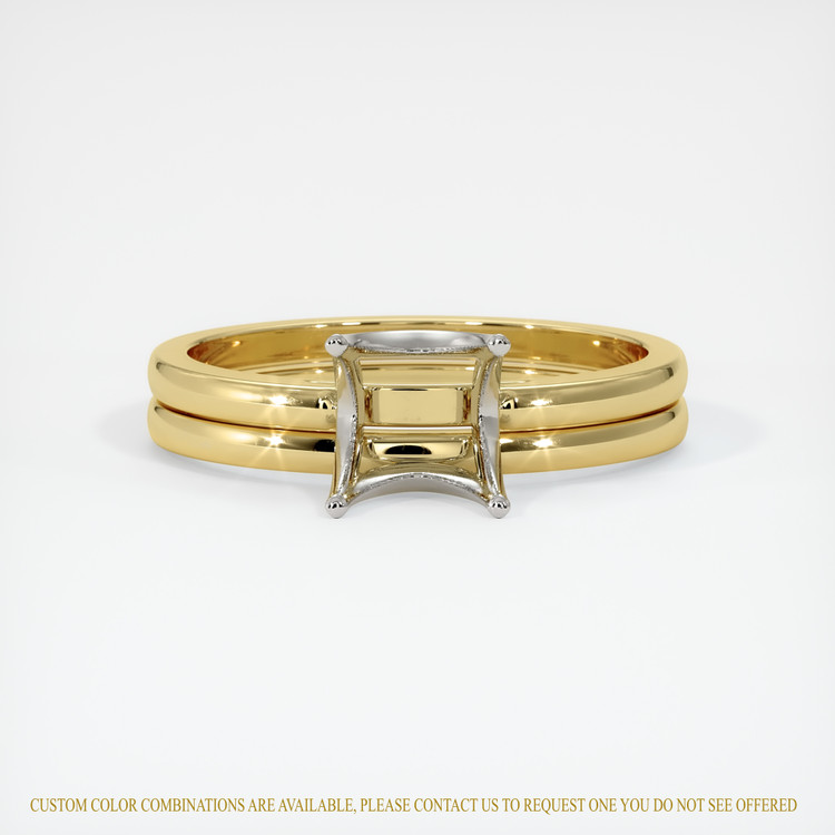 14K White & Yellow Wedding Set Ring Setting