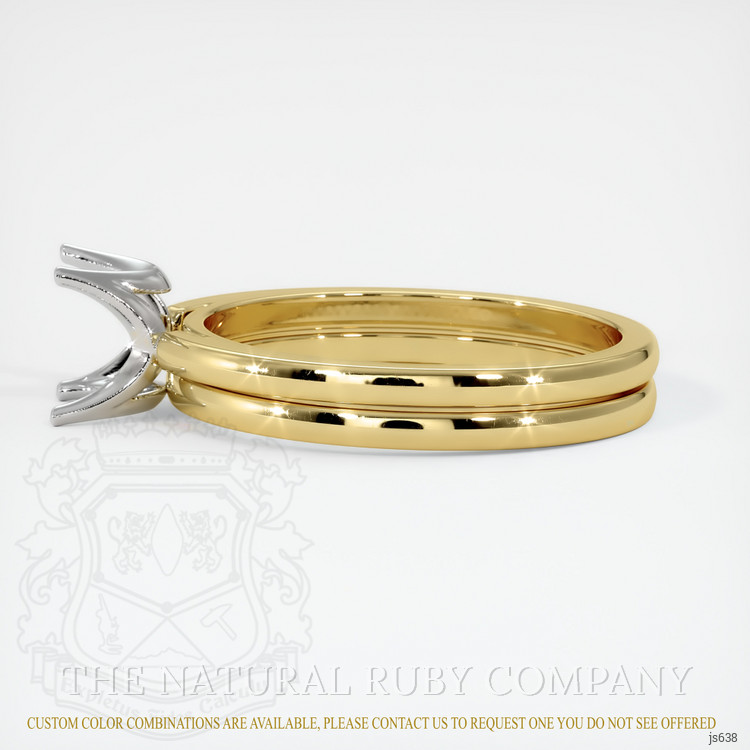 14K White & Yellow Wedding Set Ring Setting