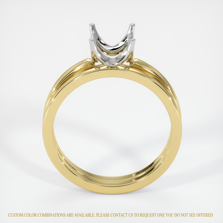 14K White & Yellow Wedding Set Ring Setting