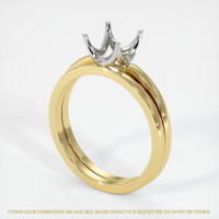 18K White & Yellow Wedding Set Ring Setting Video