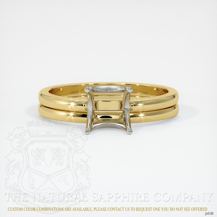 18K White & Yellow Wedding Set Ring Setting