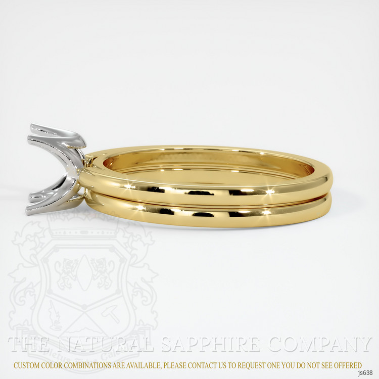 18K White & Yellow Wedding Set Ring Setting