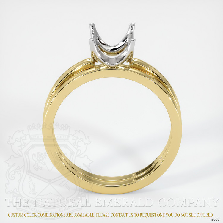 18K White & Yellow Wedding Set Ring Setting