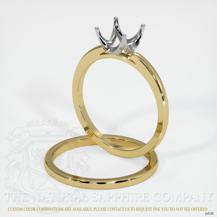 18K White & Yellow Wedding Set Ring Setting