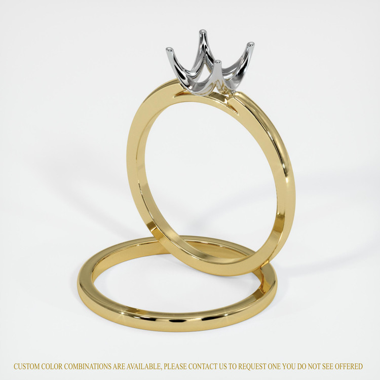 18K White & Yellow Wedding Set Ring Setting