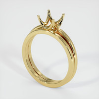18K Yellow Gold Wedding Set Ring Setting Video