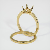 18K Yellow Gold Wedding Set Ring Setting Image