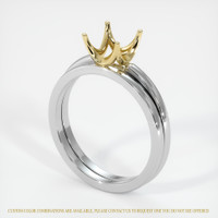 14K Yellow & White Wedding Set Ring Setting Video