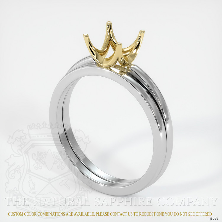 14K Yellow & White Wedding Set Ring Setting