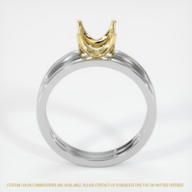 14K Yellow & White Wedding Set Ring Setting