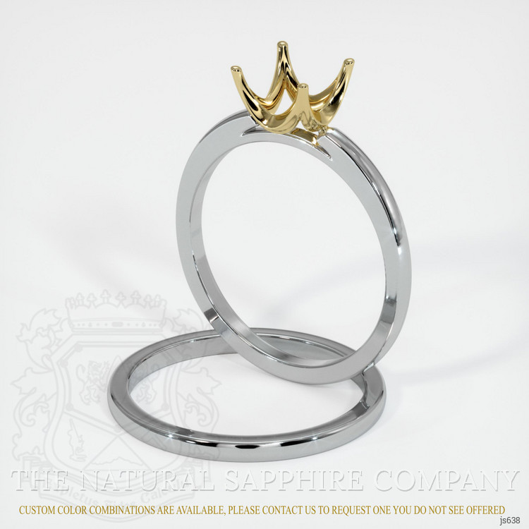 14K Yellow & White Wedding Set Ring Setting