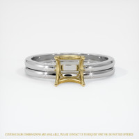 18K Yellow & White Wedding Set Ring Setting Image