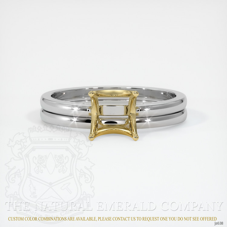 18K Yellow & White Wedding Set Ring Setting