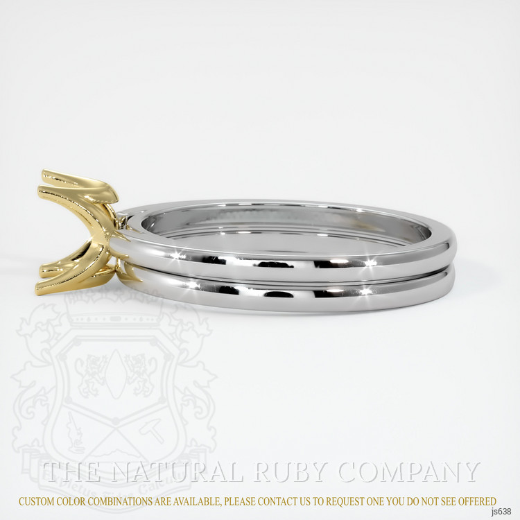 18K Yellow & White Wedding Set Ring Setting