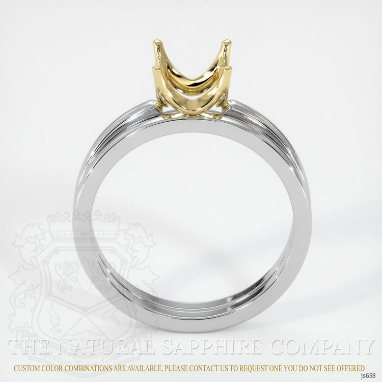 18K Yellow & White Wedding Set Ring Setting