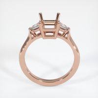 14K Rose Gold Three Stone Ring Setting Image