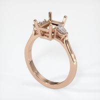 18K Rose Gold Three Stone Ring Setting Video