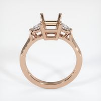 18K Rose Gold Three Stone Ring Setting Image