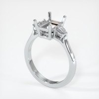 10K White Gold Three Stone Ring Setting Video