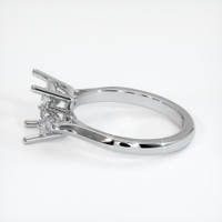 10K White Gold Three Stone Ring Setting Image
