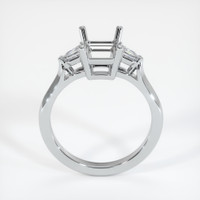 10K White Gold Three Stone Ring Setting Image