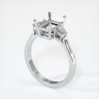 14K White Gold Three Stone Ring Setting Video