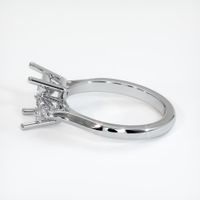 14K White Gold Three Stone Ring Setting Image