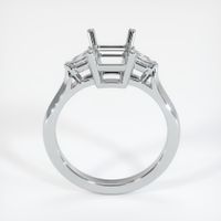 14K White Gold Three Stone Ring Setting Image