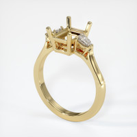 10K Yellow Gold Three Stone Ring Setting Video