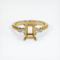 10K Yellow Gold Three Stone Ring Setting Image