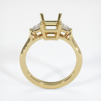 10K Yellow Gold Three Stone Ring Setting Image