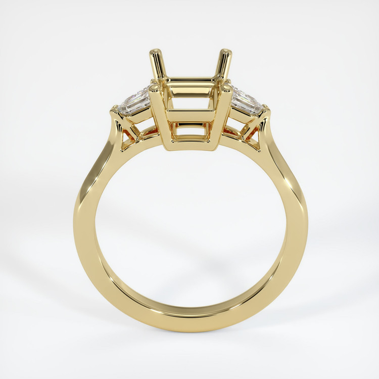 14K Yellow Gold Three Stone Ring Setting