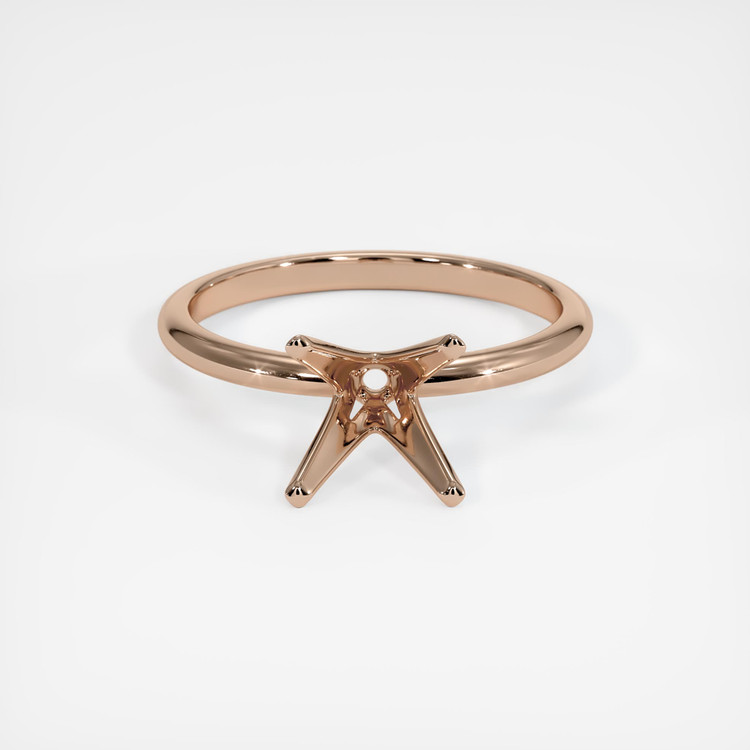 14K Rose Gold Solitaire Ring Setting