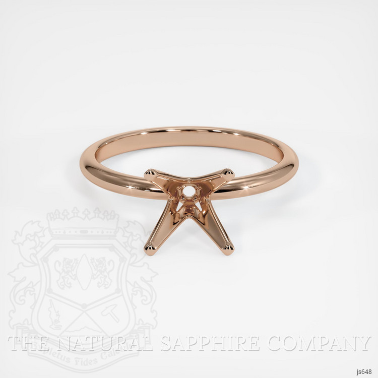 14K Rose Gold Solitaire Ring Setting