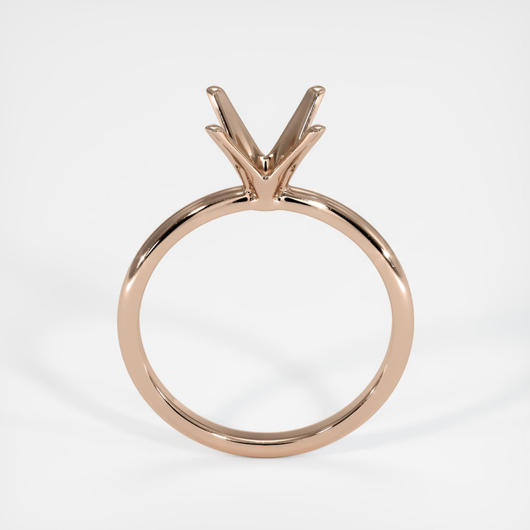 14K Rose Gold Solitaire Ring Setting