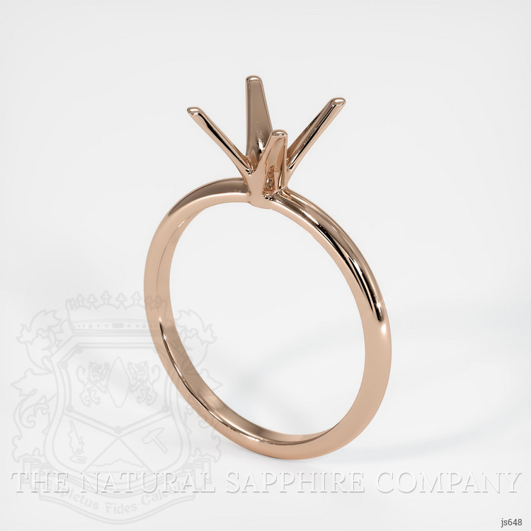 18K Rose Gold Solitaire Ring Setting